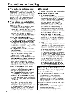 Preview for 8 page of Panasonic PT DW5100UL Operating Instructions Manual