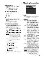 Preview for 31 page of Panasonic PT DW5100UL Operating Instructions Manual