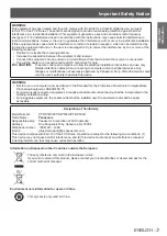 Preview for 3 page of Panasonic PT-DW530U Operating Instructions Manual