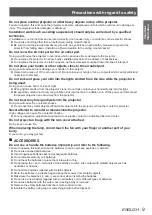 Preview for 9 page of Panasonic PT-DW530U Operating Instructions Manual