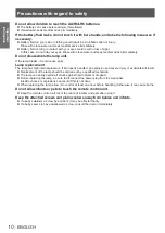 Preview for 10 page of Panasonic PT-DW530U Operating Instructions Manual