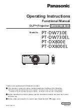 Preview for 1 page of Panasonic PT-DW730E Operating Instructions Manual