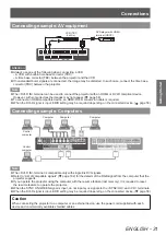 Предварительный просмотр 31 страницы Panasonic PT-DW730E Operating Instructions Manual