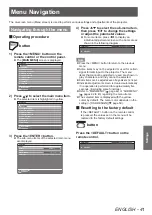 Preview for 41 page of Panasonic PT-DW730E Operating Instructions Manual