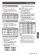 Preview for 45 page of Panasonic PT-DW730E Operating Instructions Manual