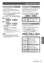 Preview for 57 page of Panasonic PT-DW730E Operating Instructions Manual