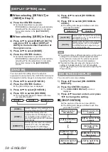 Preview for 58 page of Panasonic PT-DW730E Operating Instructions Manual