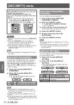 Preview for 70 page of Panasonic PT-DW730E Operating Instructions Manual