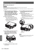 Preview for 92 page of Panasonic PT-DW730E Operating Instructions Manual