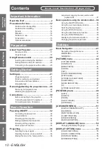 Preview for 10 page of Panasonic PT-DW730U Operating Instructions Manual