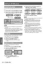 Preview for 60 page of Panasonic PT-DW730U Operating Instructions Manual