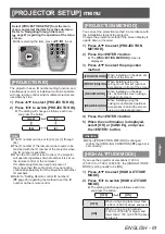 Preview for 61 page of Panasonic PT-DW730U Operating Instructions Manual