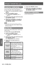 Preview for 66 page of Panasonic PT-DW730U Operating Instructions Manual