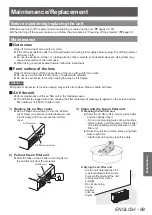 Preview for 89 page of Panasonic PT-DW730U Operating Instructions Manual