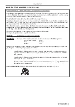 Preview for 3 page of Panasonic PT-DW740 Operating Instructions Manual