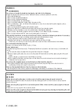 Preview for 6 page of Panasonic PT-DW740 Operating Instructions Manual