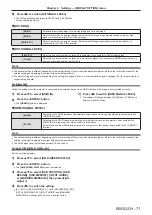 Preview for 71 page of Panasonic PT-DW740 Operating Instructions Manual