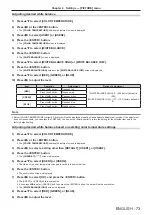 Preview for 73 page of Panasonic PT-DW830E Operating Instructions (Functional Manual)