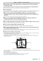 Preview for 17 page of Panasonic PT-DW830E Operating Instructions Manual