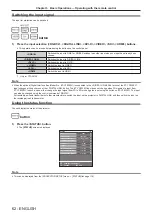 Preview for 62 page of Panasonic PT-DW830E Operating Instructions Manual