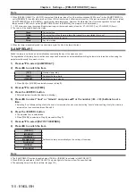 Preview for 110 page of Panasonic PT-DW830E Operating Instructions Manual