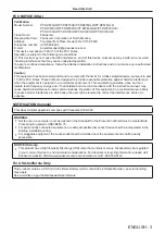 Preview for 3 page of Panasonic PT-DW830U Operating Instructions Manual