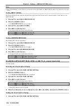 Preview for 102 page of Panasonic PT-DW830U Operating Instructions Manual