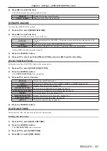 Preview for 121 page of Panasonic PT-DW830U Operating Instructions Manual