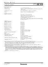 Preview for 4 page of Panasonic PT-DZ10K Spec File