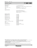 Preview for 4 page of Panasonic PT-DZ110XE  ( ) Spec File