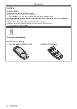 Preview for 10 page of Panasonic PT-DZ16K Operating Instructions Manual