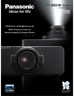 Preview for 1 page of Panasonic PT-DZ21K Series Brochure & Specs