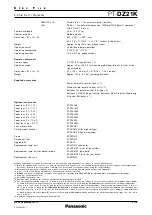 Preview for 4 page of Panasonic PT-DZ21K Series Specification