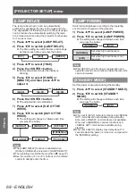 Предварительный просмотр 68 страницы Panasonic PT-DZ770 U Operating Instructions Manual