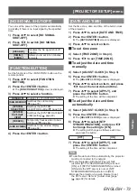 Preview for 73 page of Panasonic PT-DZ770 U Operating Instructions Manual