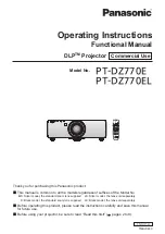 Panasonic PT-DZ770E Operating Instructions (Functional Manual) preview