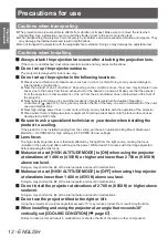 Preview for 12 page of Panasonic PT-DZ770E Operating Instructions (Functional Manual)