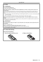 Preview for 13 page of Panasonic PT-DZ780 Operating Instructions Manual