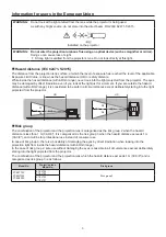 Preview for 3 page of Panasonic PT-E800Z Information For Users