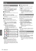 Preview for 70 page of Panasonic PT-EW530E Operating Instructions Manual