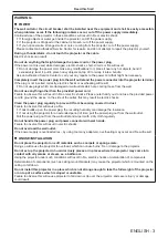 Preview for 3 page of Panasonic PT-EW730T Operating Instructions Manual