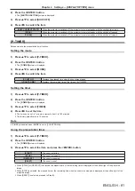 Preview for 81 page of Panasonic PT-EW730T Operating Instructions Manual