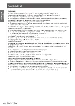 Предварительный просмотр 6 страницы Panasonic PT-EX12KU Operating Instructions Manual