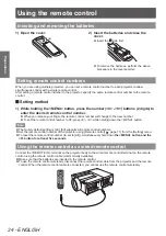 Предварительный просмотр 24 страницы Panasonic PT-EX12KU Operating Instructions Manual