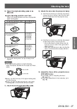 Предварительный просмотр 27 страницы Panasonic PT-EX12KU Operating Instructions Manual