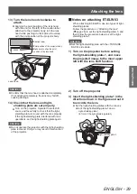 Предварительный просмотр 29 страницы Panasonic PT-EX12KU Operating Instructions Manual