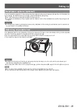 Предварительный просмотр 35 страницы Panasonic PT-EX12KU Operating Instructions Manual