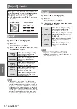 Предварительный просмотр 54 страницы Panasonic PT-EX12KU Operating Instructions Manual