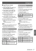 Предварительный просмотр 77 страницы Panasonic PT-EX12KU Operating Instructions Manual