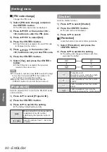 Предварительный просмотр 80 страницы Panasonic PT-EX12KU Operating Instructions Manual